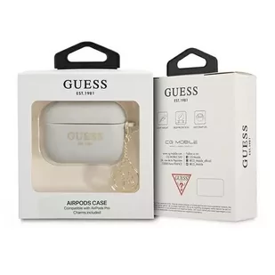 Guess GUAPLSC4EG AirPods Pro cover szary/grey Silicone Charm 4G Collection - Akcesoria do słuchawek - miniaturka - grafika 3