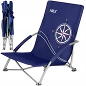 Zabawki zręcznościowe - Leżak Plażowy Ogrodowy Składany Fotel Turystyczny Kempingowy Z Pokrowcem - miniaturka - grafika 1