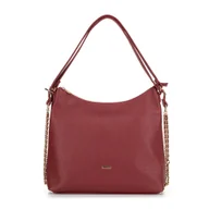 Torebki damskie - Damska torba – plecak ze skóry ekologicznej bordowa - miniaturka - grafika 1