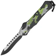 Noże - Nóż automatyczny OTF Heretic Hydra R/E Heretic Camo Aluminium, Black/Satin MagnaCut by Tony Marfione Jr. - miniaturka - grafika 1