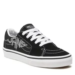 Tenisówki Vans - Sk8-Low VN0A7Q5LN421 Logo Black/Grey - Trampki damskie - miniaturka - grafika 1