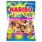 Żelki - Haribo Pixel Żelki o smaku owocowym kwaśne 80 g - miniaturka - grafika 1
