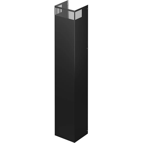 Siemens LZ10BXL61 Przedłużenie komina, przedłużenie teleskopowe 1500 mm, akcesoria do okapów kuchennych, pasuje do zasilania wywiewowego i obiegowego, z otworami obiegowymi, czarny