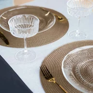 Obrusy i serwetki - Ciemny Beż Okrągła Podkładka Kuchenna Na Stół CHEF - miniaturka - grafika 1