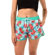 Spodenki damskie - riemot Damskie szorty kąpielowe na lato, Kwiatowy wzór, S - miniaturka - grafika 1