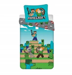 Pościel Dziecięca Minecraft 140x200cm Gamer Gra Alex Steve Creeper Zombie - Pościel dla dzieci - miniaturka - grafika 1