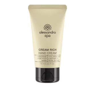 alessandro Spa Cream Rich - bogaty krem do rąk przeciw starzeniu się, w przypadku suchych i zniszczonych dłoni, 75 ml - Kremy i maski do rąk - miniaturka - grafika 1