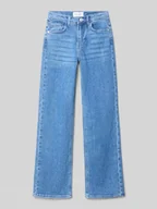 Spodnie i spodenki dla dziewczynek - Jeansy o luźnym kroju z wpuszczanymi kieszeniami - miniaturka - grafika 1