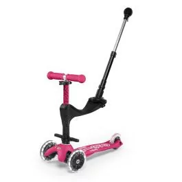 Mini Micro 3 w 1 Deluxe Plus Led różowy - Hulajnogi - miniaturka - grafika 1