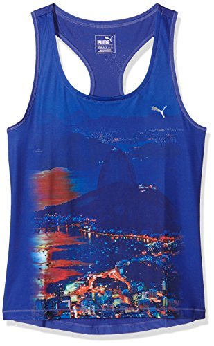 Puma Damska niezbędna warstwa graficzna Tanktop Niebieski - królewski niebieski/Rio S