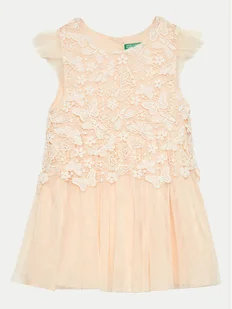United Colors Of Benetton Sukienka codzienna 40WMGV01R Różowy Regular Fit - Sukienki i spódniczki dla dziewczynek - miniaturka - grafika 1