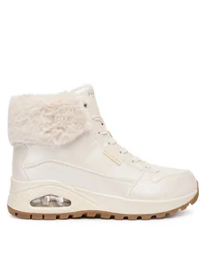 Skechers Botki Uno Rugged 167821/OFWT Biały - Botki damskie - miniaturka - grafika 1