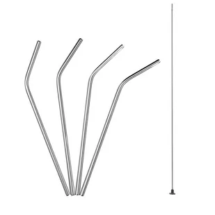 Lurch Zestaw 4 słomek stalowych zagiętych 21,5 cm LU-00240993 - Słomki do napojów - miniaturka - grafika 1