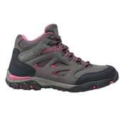Buty dla dziewczynek - Buty dziecięce Regatta Holcombe Iep Mid trekkingowe wodoodporne szare-33 - miniaturka - grafika 1