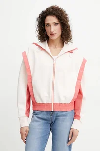 BOSS bluza damska kolor różowy z kapturem wzorzysta 50541327 - Bluzy damskie - miniaturka - grafika 1