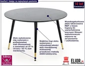 Stoły - Elior Okrągły stół do salonu Omar - czarny - miniaturka - grafika 1