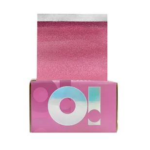 O! Tools, ryflowana folia do koloryzacji włosów, Pink Chic, 500 arkuszy - Pozostałe akcesoria fryzjerskie - miniaturka - grafika 1