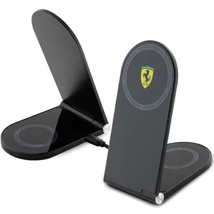 Ferrari składana ład. indukcyjna 2w1 FECBFMALK 15W czarny/black Printed Logo MagSafe - Ładowarki do telefonów - miniaturka - grafika 2