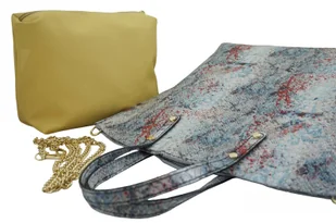 Torebka shopper z kolorowym nadrukiem - Biała - Torebki damskie Torebka shopper z kolorowym nadrukiem - Biała - Torebki damskie - miniaturka - grafika 10