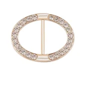 Broszki - Blask elegancji - uniwersalna złota klamra owalna - miniaturka - grafika 1