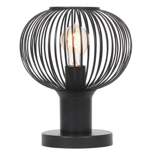 Stolikowa lampka salonowa GILA 565700132 Trio koszyk loft czarny - Lampy stojące - miniaturka - grafika 1