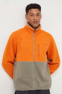Bluzy męskie - Marmot bluza sportowa Aros Fleece męska kolor pomarańczowy wzorzysta - grafika 1