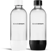 Saturatory - Sodastream Butelka Jet Black&White 2x 1 l, do zmywarki - miniaturka - grafika 1