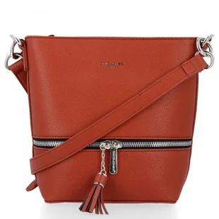 Torebka damska listonoszka David Jones Ceglasta - Torebki damskie - miniaturka - grafika 1