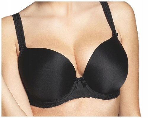 FREYA CZARNY GŁADKI USZTYWNIANY BIUSTONOSZ Z NISKIM MOSTKIEM 65F JQA