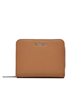 Calvin Klein Mały Portfel Damski K60K611937 Brązowy - Portfele - miniaturka - grafika 1
