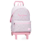 Plecaki szkolne i tornistry - Pepe Jeans Miri Plecak szkolny z wózkiem Różowy 31x42x17,5 cms Poliester 22,79L by Joumma Bags, Różowy, plecak szkolny na kółkach - miniaturka - grafika 1