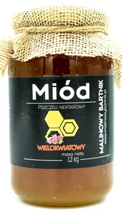 Miód Wielokwiatowy 1.2 kg Malinowy Bartnik - Miód - miniaturka - grafika 1
