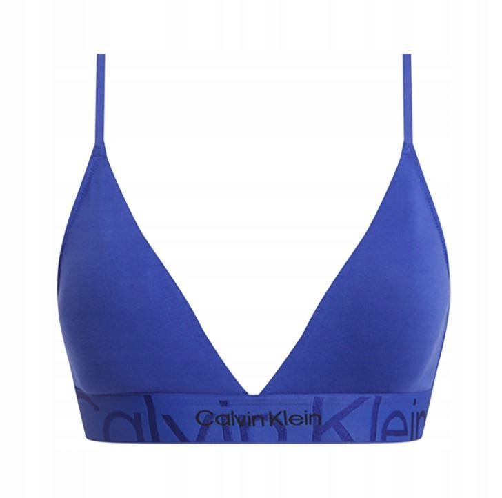CALVIN KLEIN BIUSTONOSZ GRANATOWY BRALETKA Z LOGO S 2A3E5_D* TIA