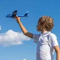 Samoloty i helikoptery - Samolot  Styropianowy Piankowy Szybowiec Niebieski - miniaturka - grafika 1