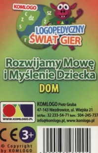 Komlogo Komlogo, karty logopedyczne, Rozwijamy mowę i myślenie dziecka, Dom - Gry karciane - miniaturka - grafika 1