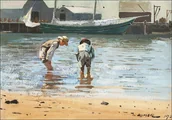 Plakaty - Galeria Plakatu, Plakat, Boys Wading, Winslow Homer, 59,4x42 cm - miniaturka - grafika 1