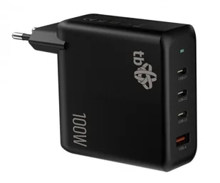 Ładowarka sieciowa 3x USB C + USB A Power Delivery czarna, GaN 100W - Ładowarki do telefonów - miniaturka - grafika 1