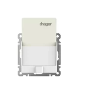 Gniazdka elektryczne - Hager Polo LUMINA2 Łącznik na kartę hotelową biały WL0510 WL0510 - miniaturka - grafika 1