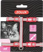 Szelki dla kotów - Zolux Szelki nylon regulowane Shiny kolor czerwony - miniaturka - grafika 1