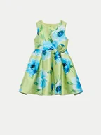 Sukienki i spódniczki dla dziewczynek - Abel & Lula Sukienka elegancka 5069 Zielony Regular Fit - miniaturka - grafika 1