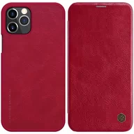 Etui i futerały do telefonów - Nillkin Qin Leather Case Apple iPhone 12 Pro Max Red - miniaturka - grafika 1