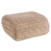 Koce - Koc EUROFIRANY D91 Lisa 200 x 220 cm Beżowy - miniaturka - grafika 1