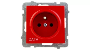 Ospel As Gniazdo Pojedyncze z uziemieniem DATA, z przesłonami 16A, 250V, IP-20, - Gniazdka elektryczne - miniaturka - grafika 1