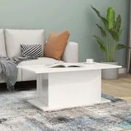 Ławy i stoliki kawowe - shumee shumee Stolik kawowy wysoki połysk biały 102x55,5x40 cm płyta - miniaturka - grafika 1