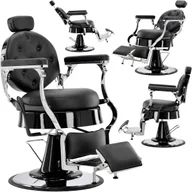 Fotele fryzjerskie - Fotel fryzjerski barberski hydrauliczny do salonu fryzjerskiego barber shop Agustín Barberking - miniaturka - grafika 1