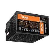Zasilacze komputerowe - Akyga Zasilacz pół-modularny ATX AK-C2-600 600W AK-C2-600 - miniaturka - grafika 1