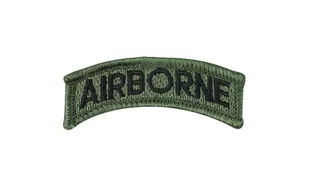 FOSTEX - Naszywka - Airborne - Zielony OD - Odzież taktyczna i umundurowanie - miniaturka - grafika 1