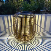 Lampy ogrodowe - Lampa Solarna Ogrodowa Led Xxl Lampion Solarny Lampa Ratanowa 49cm Ip44 - miniaturka - grafika 1