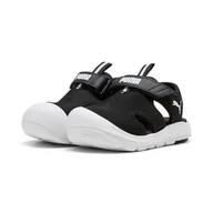 Buty dla chłopców - PUMA Unisex Baby Fun Racer Sandał V Inf Slide, Czarna puma, biała puma, 25 EU - miniaturka - grafika 1