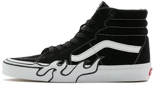 Sneakersy męskie - Sneakersy wysokie Vans Sk8-Hi Flame Black White męskie/damskie czarne (VN0005UJBZW) - grafika 1